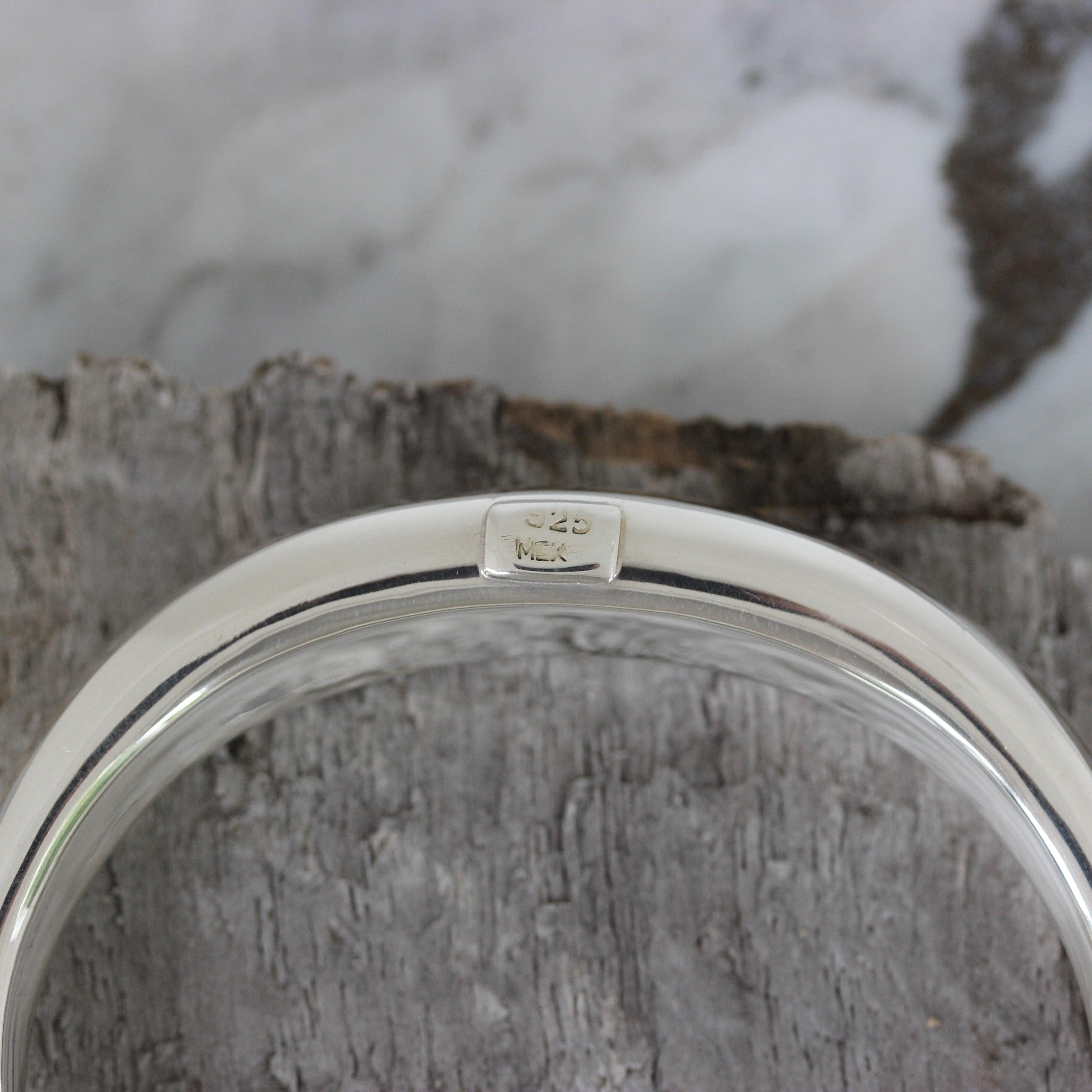 Sterling Silver 64mm Diameter Asymmetrical Oval Bangle - STERLING SILVER DESIGNS