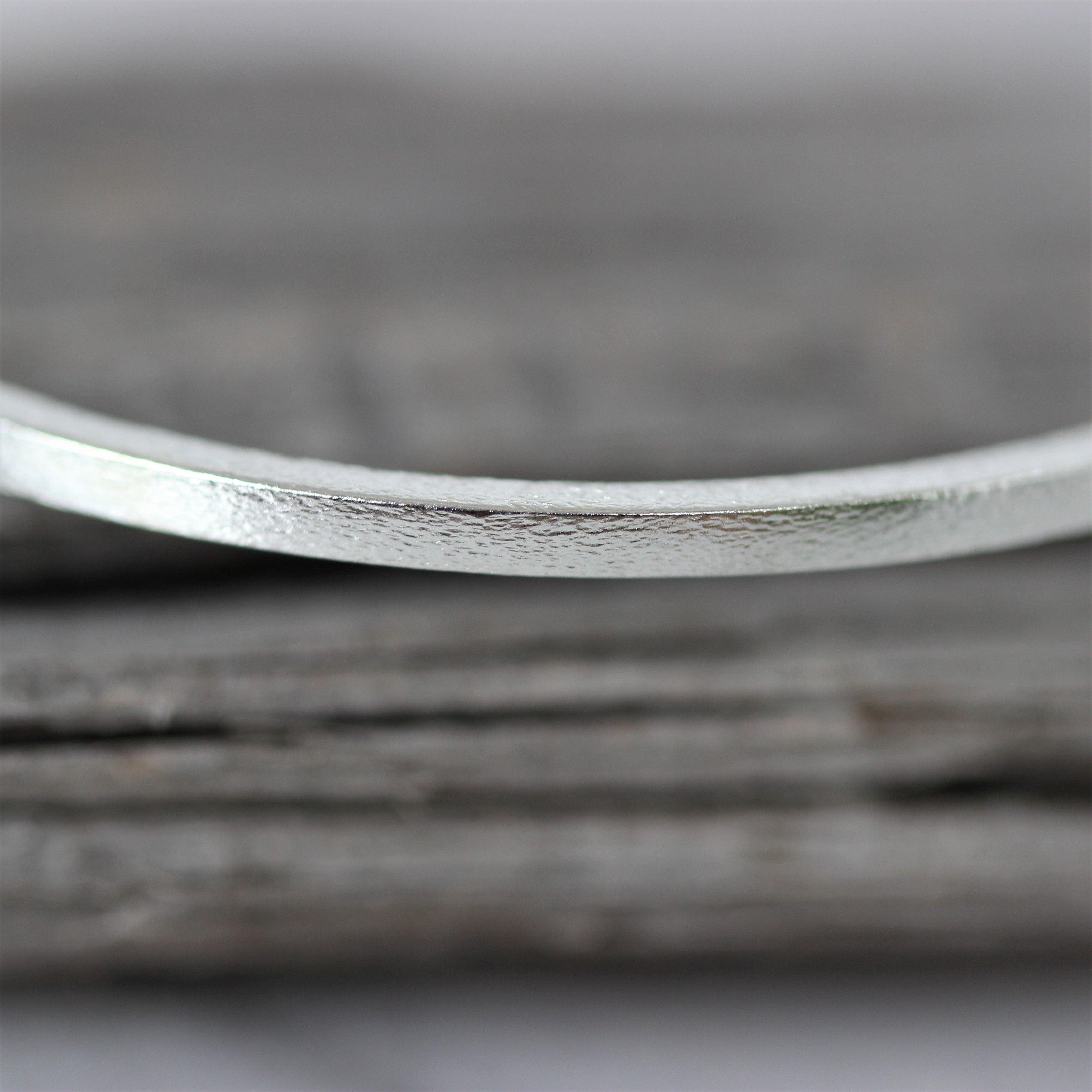 Sterling Silver 4cm Brushed Matte Textured Big Hoop Drop Earrings - STERLING SILVER DESIGNS