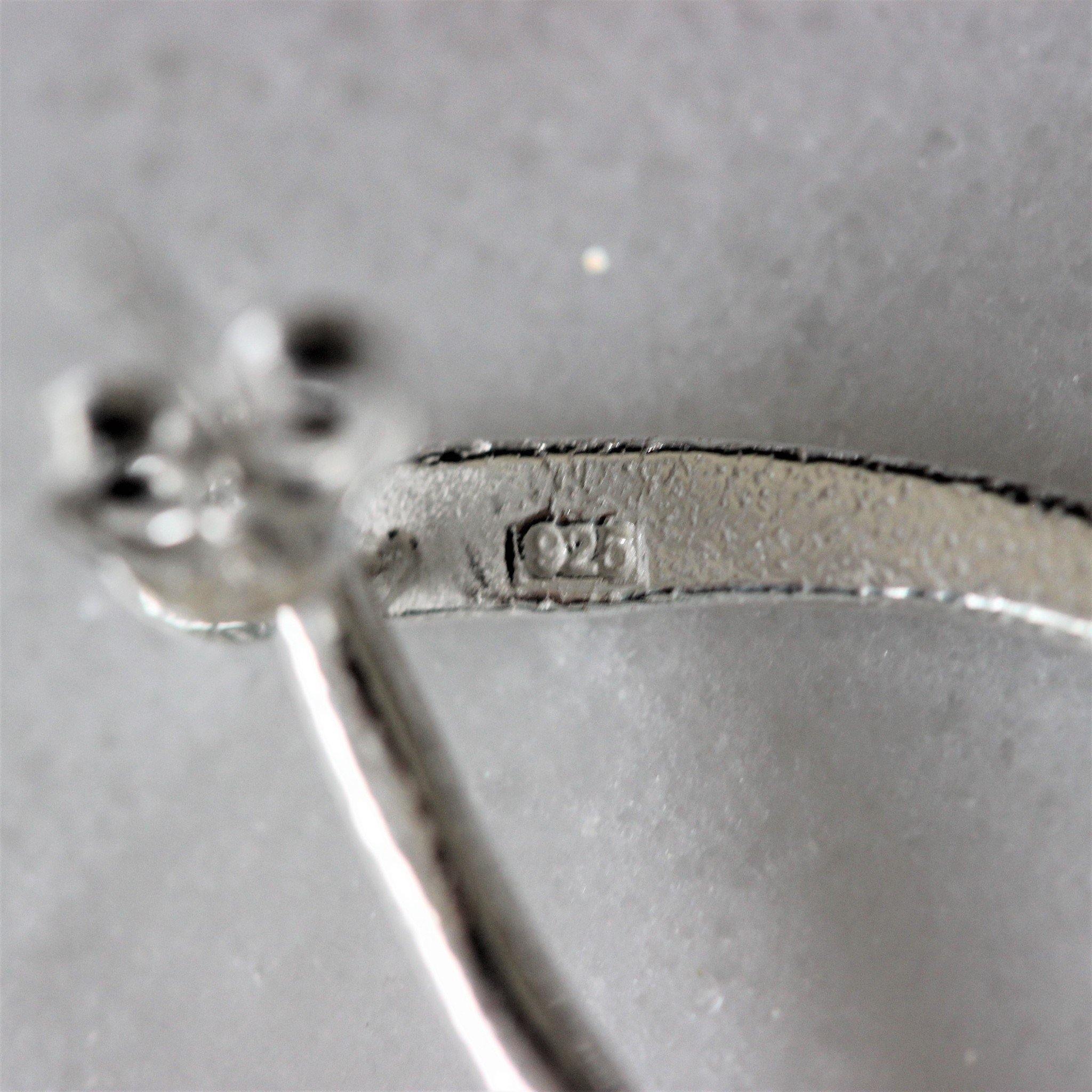 Sterling Silver Cut Out Teardrop Loop Matte Textured Stud Earrings - STERLING SILVER DESIGNS