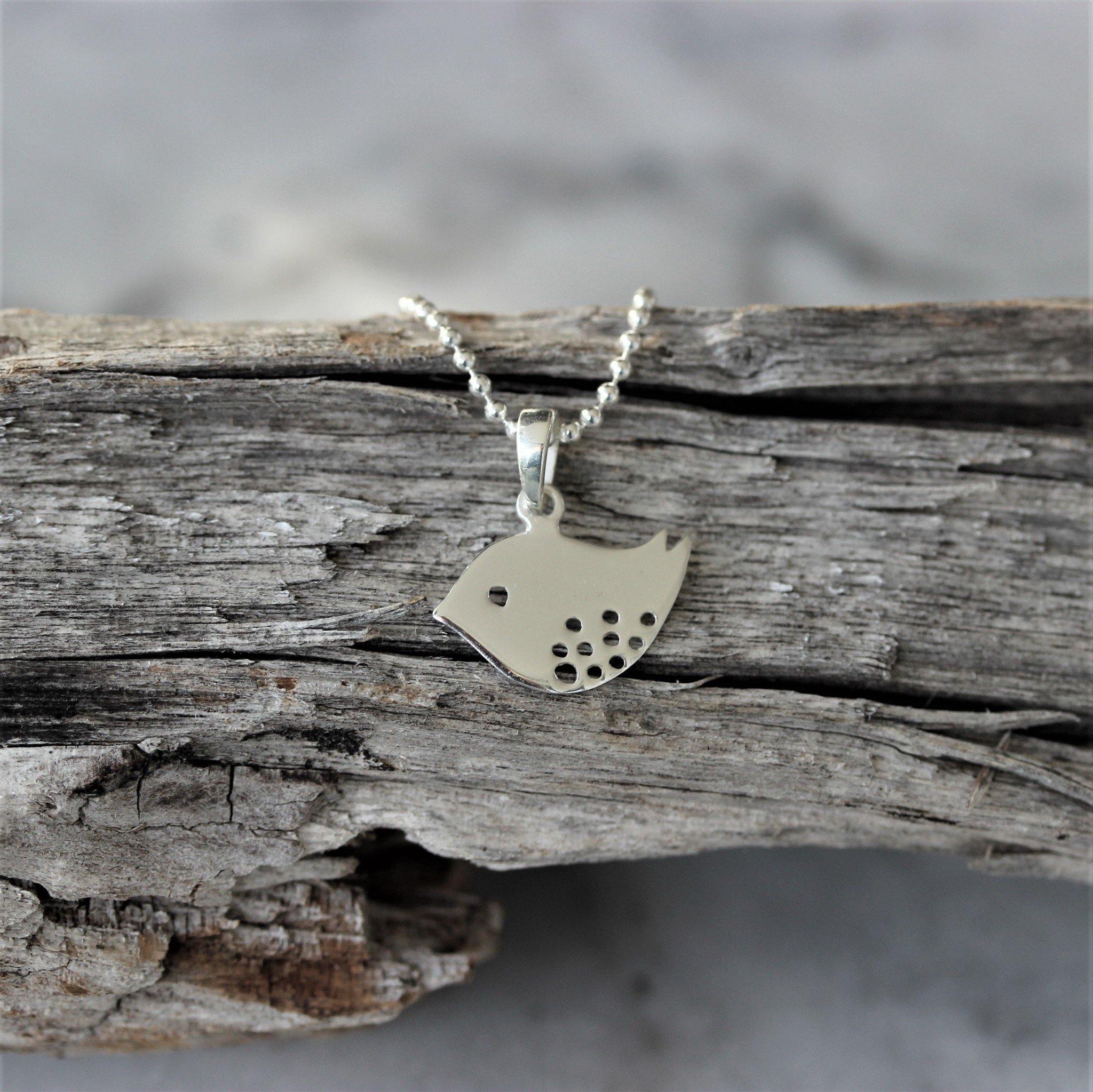 Sterling Silver Dove Bird Ball Chain Necklace - STERLING SILVER DESIGNS