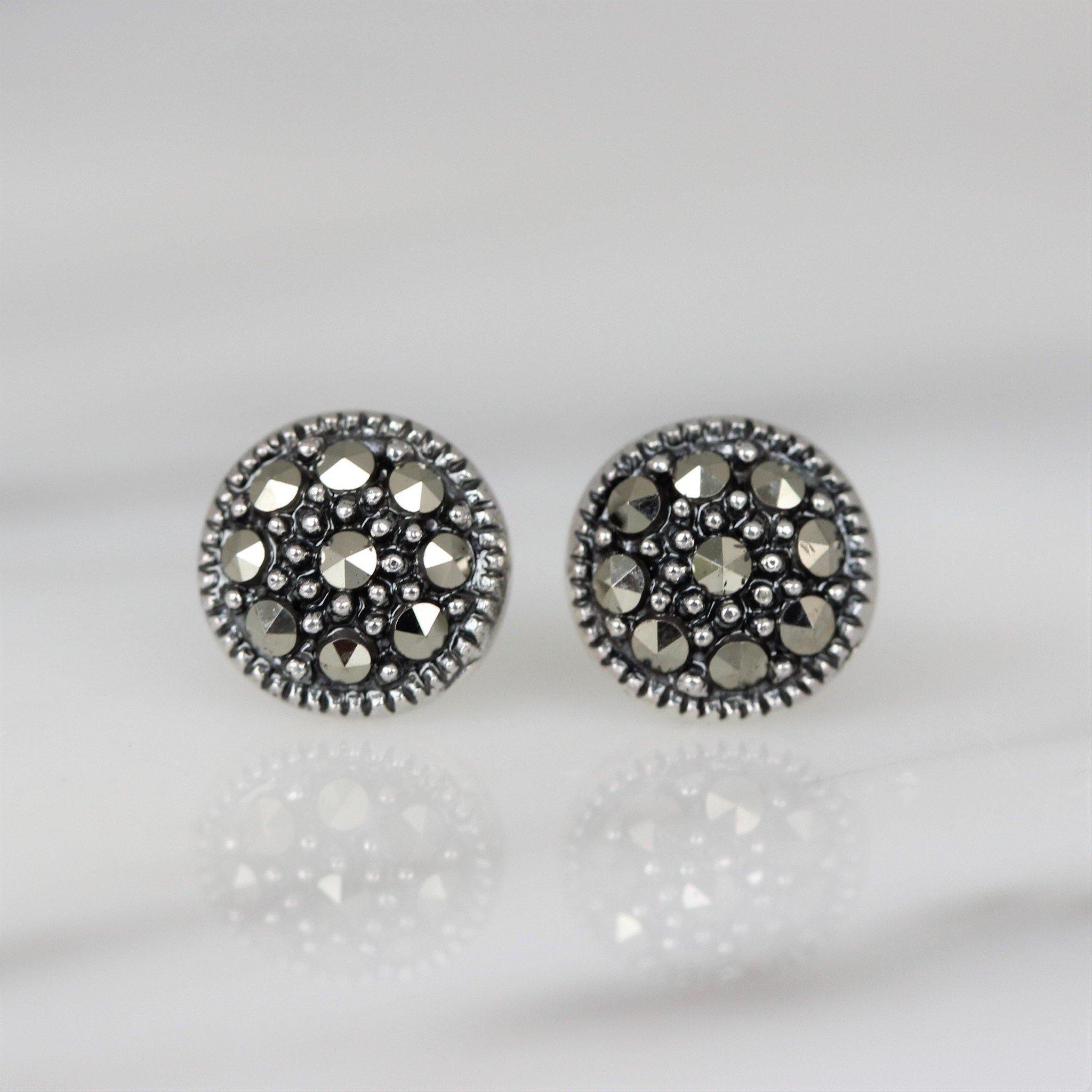 Sterling Silver 7mm Round Circle Stud Earrings - STERLING SILVER DESIGNS